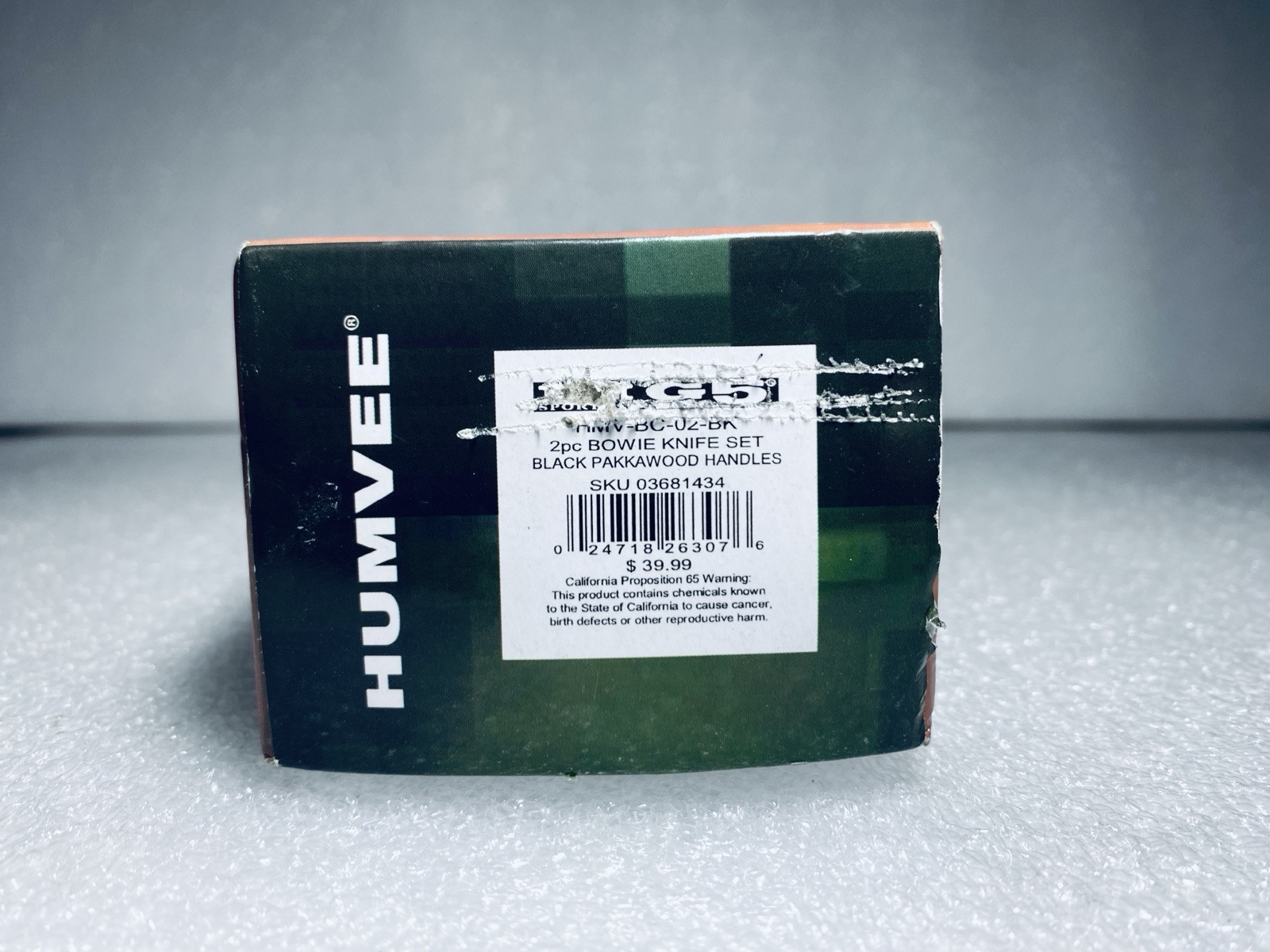 HUMVEE 2Pc. Large/Small Mirror Polished Bowie Knife Combo Set W/ Sheath - (READ)