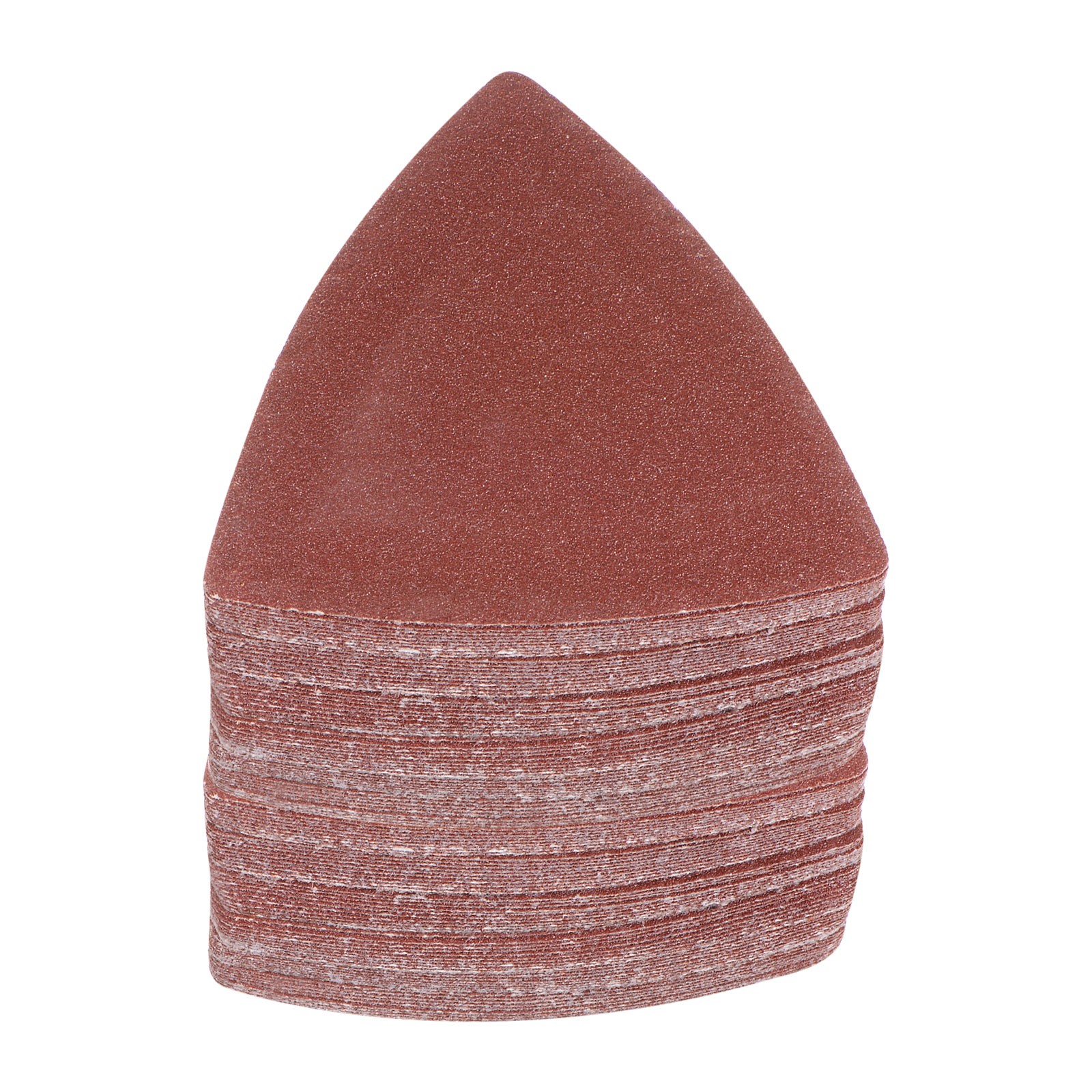 120pcs 120 Grits 80mm Aluminum Oxide Triangular Hook & Loop Sandpapers Pads