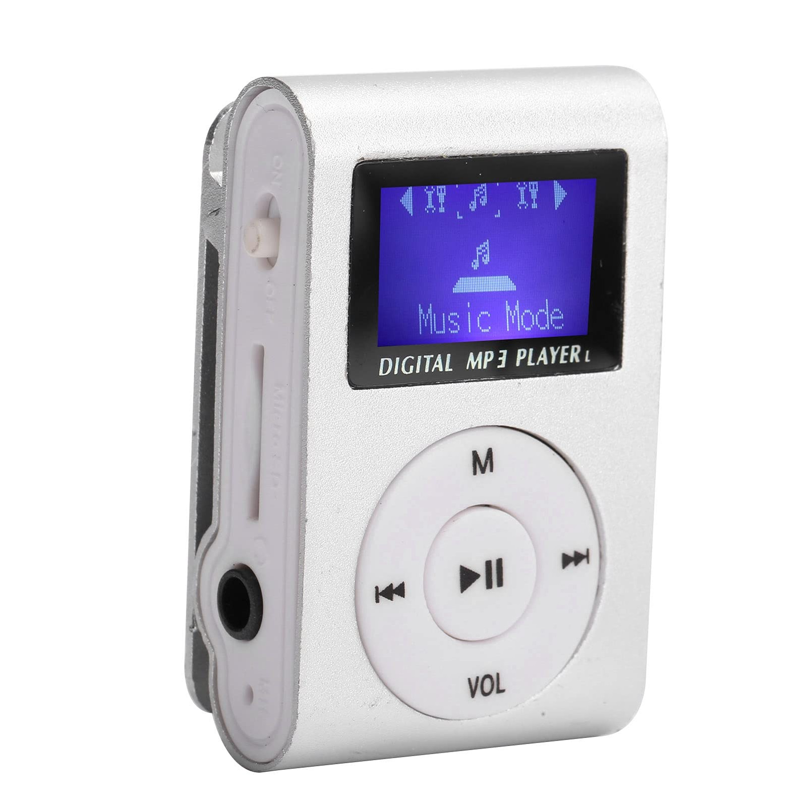 MP3 Player, LCD Screen Display Music Player, Mini Digital BackClip Player wit...