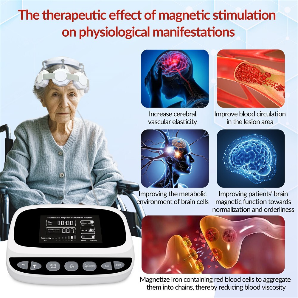 Brain Therapy Machine Deep Transcranial Magnetic Stimulation rTMS for Depression