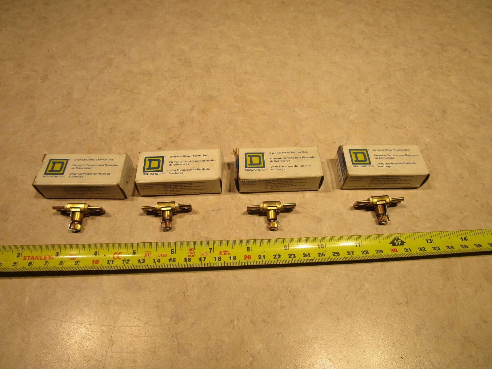 LOT OF 4 SQUARE D A5.30 OVERLOAD RELAY THERMAL UNITS, J0288