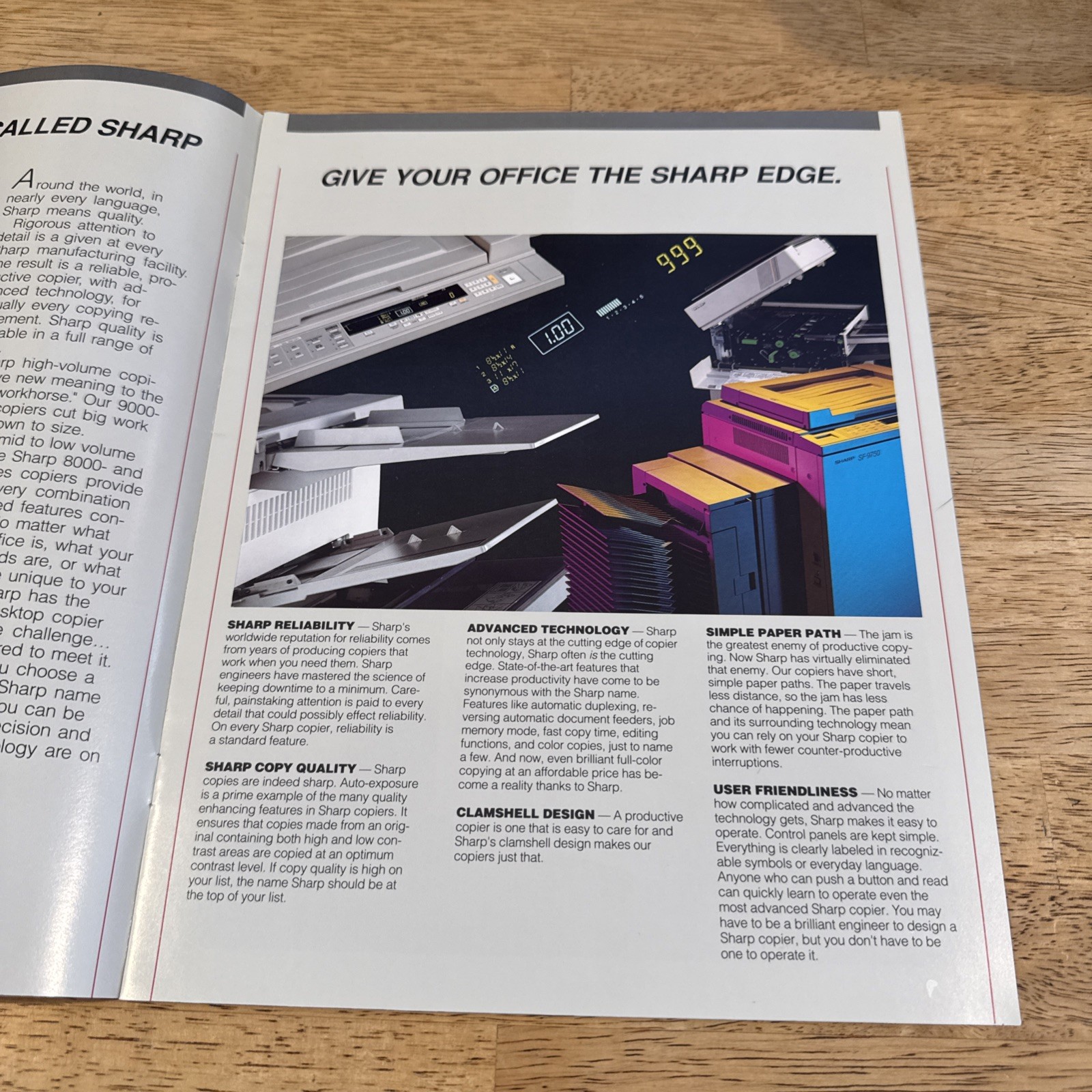 1988 Sharp Copiers Catalog And Specifications Vintage