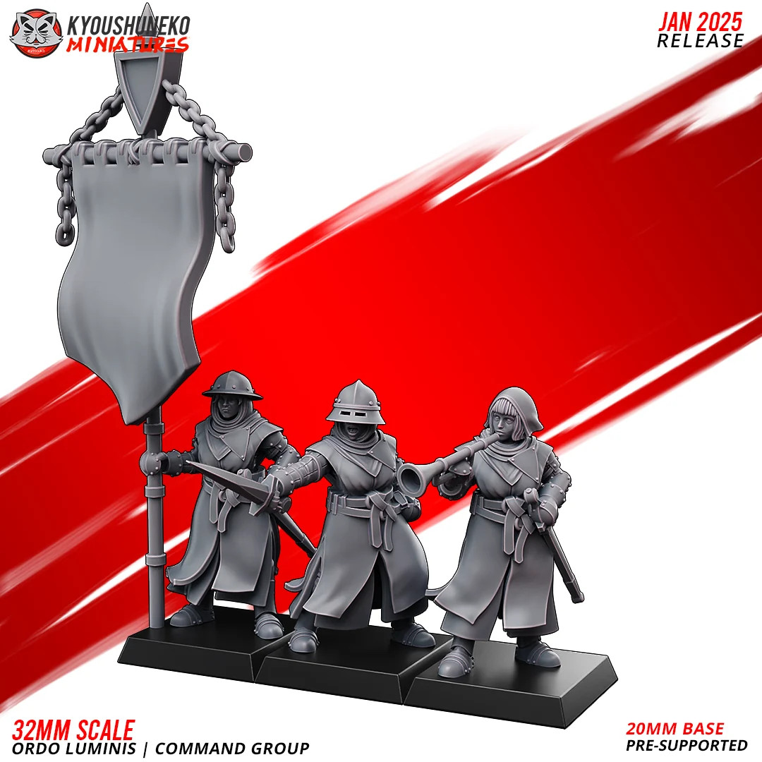 Ordo Luminis Command Group - 28-32mm Chinese - Resin Tabletop Miniature