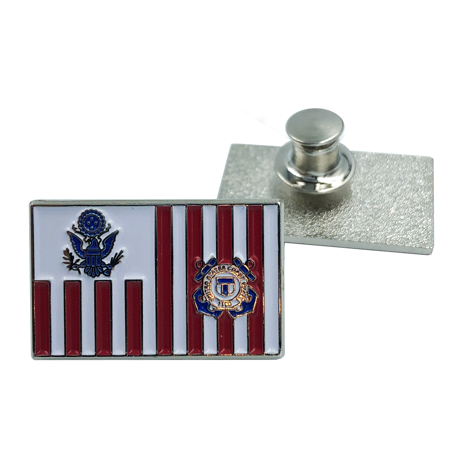 M-14 Coast Guard Lapel Pin Coastie USCG Flag ensign