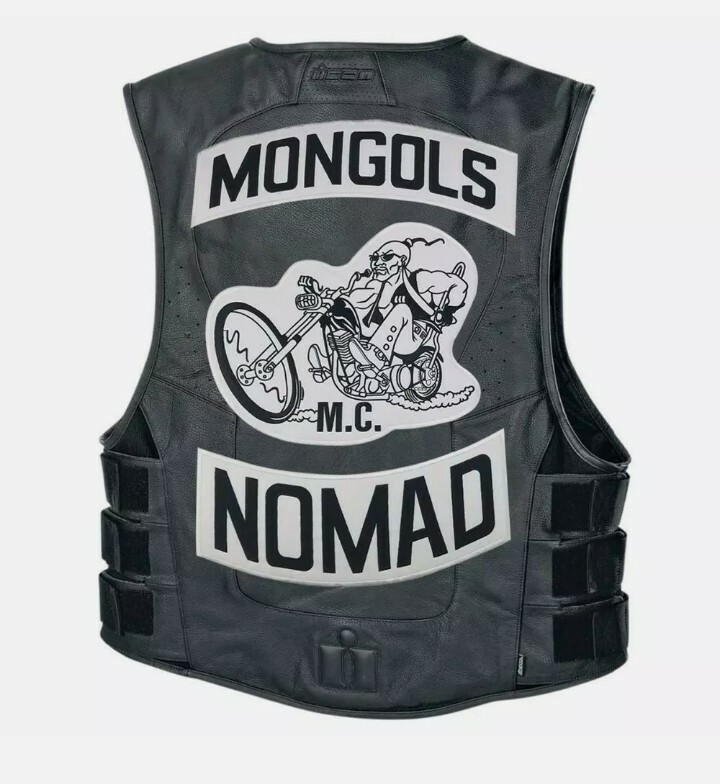 13PCS/ SET MONGOLS NOMAD Biker Vest Embroidered 1% IN Memory