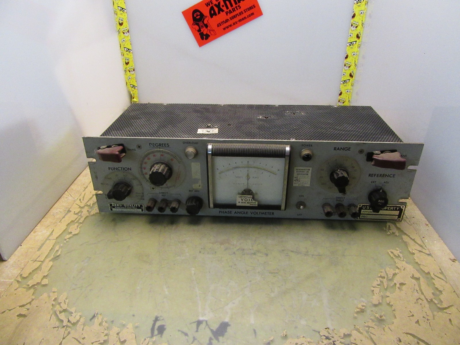 North Atlantic Honeywell Aero Quality USN phase angle voltmeter [2*D-9.75]