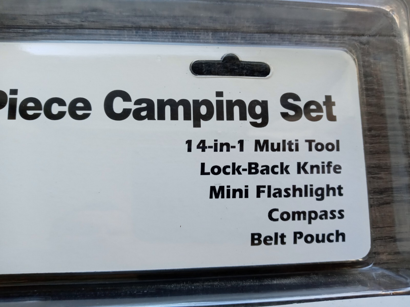 ADVENTURIDGE 5 Piece Camping Set: Multi Tool, Knife, Flashlight, Compass, Pouch