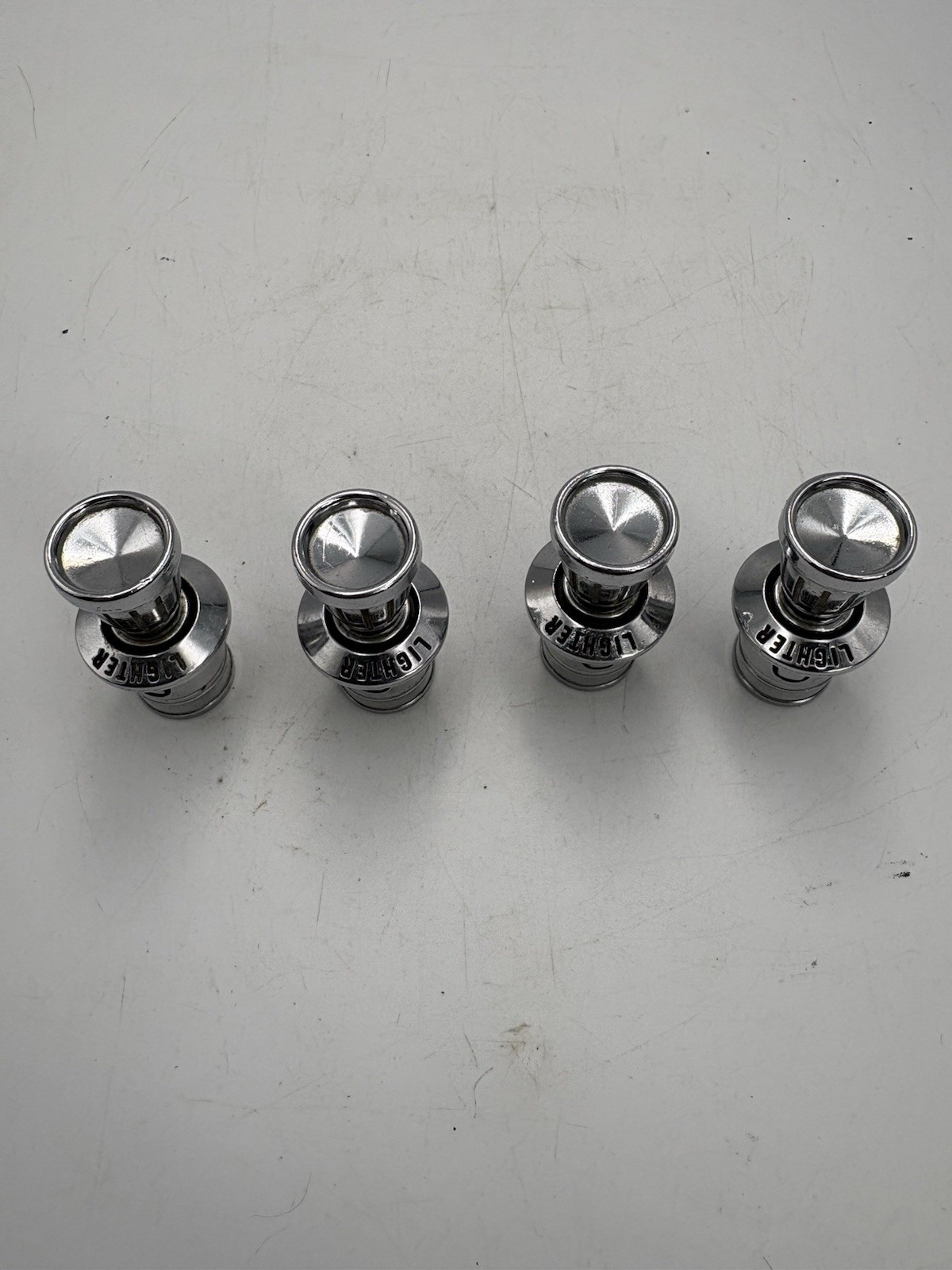 Lot Of 4  Vintage Ford Cigarette Lighters CUNO 12v Chrome Untested
