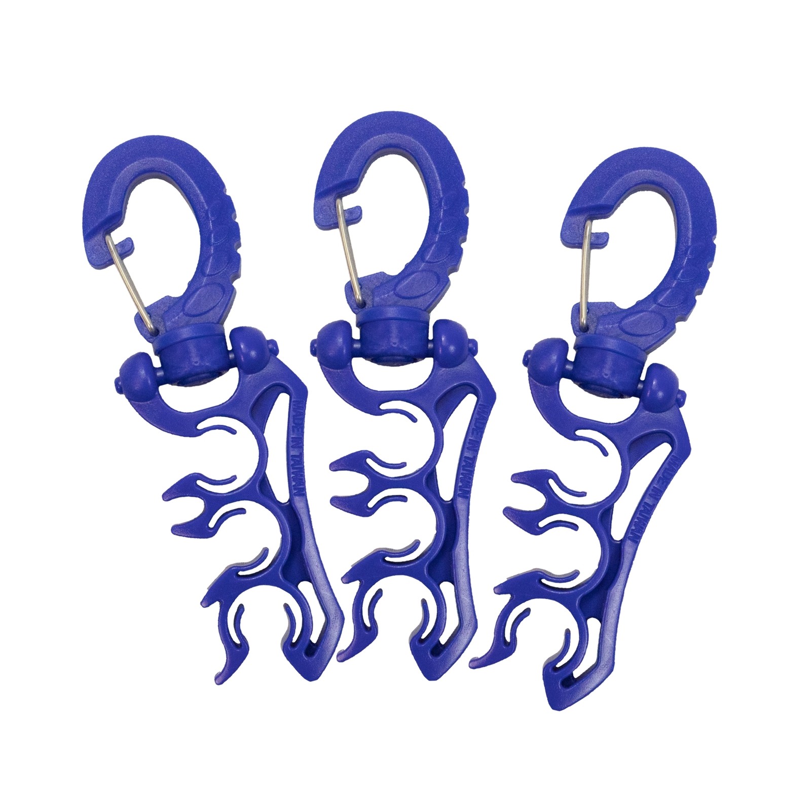 Scuba Choice Triple Hose Holder Clip 3-Pack Scuba Organizer, Blue