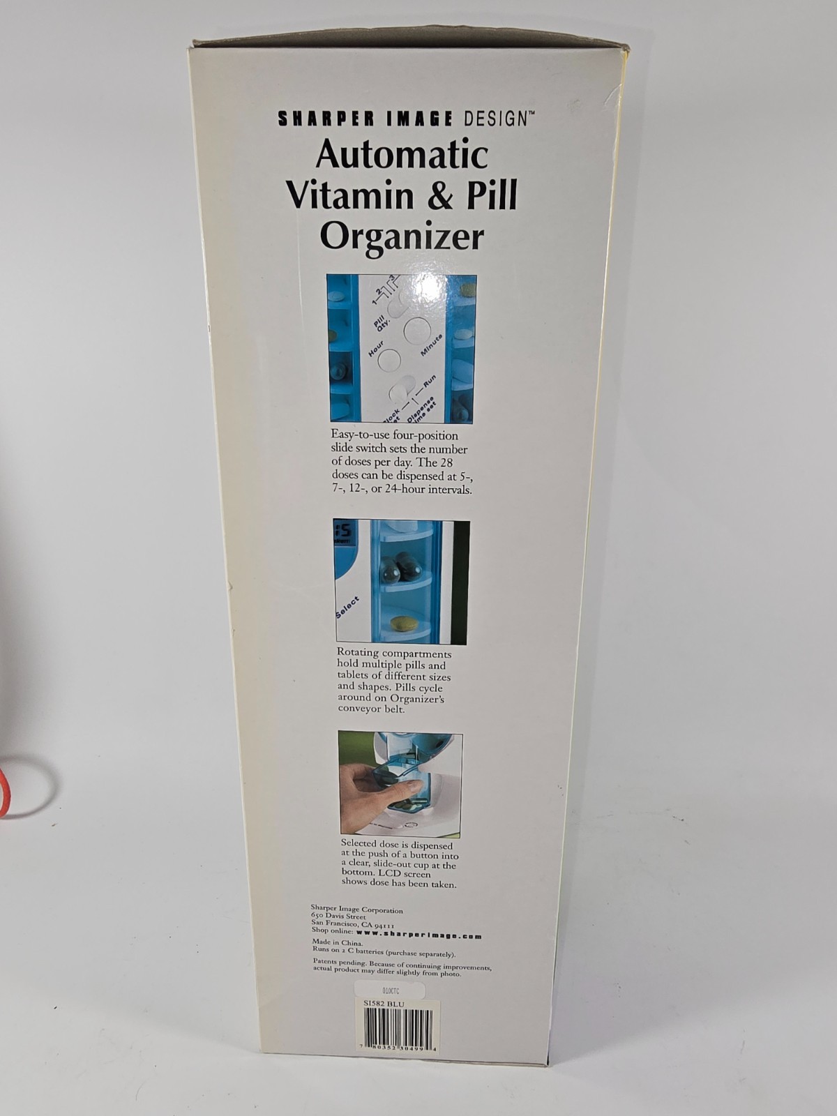 Sharper Image Automatic Vitamin & Pill Organizer In Box Tested Works - See Video