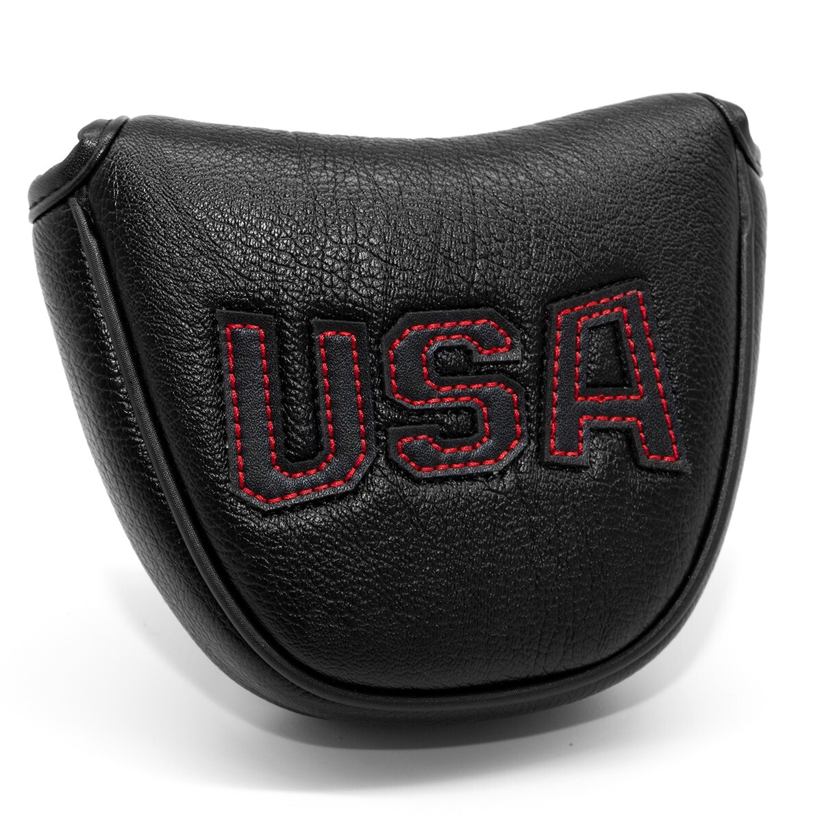 Red Stitch USA Centre Shaft Golf Mallet Putter Headcover 2Ball Magnet Golf Cover