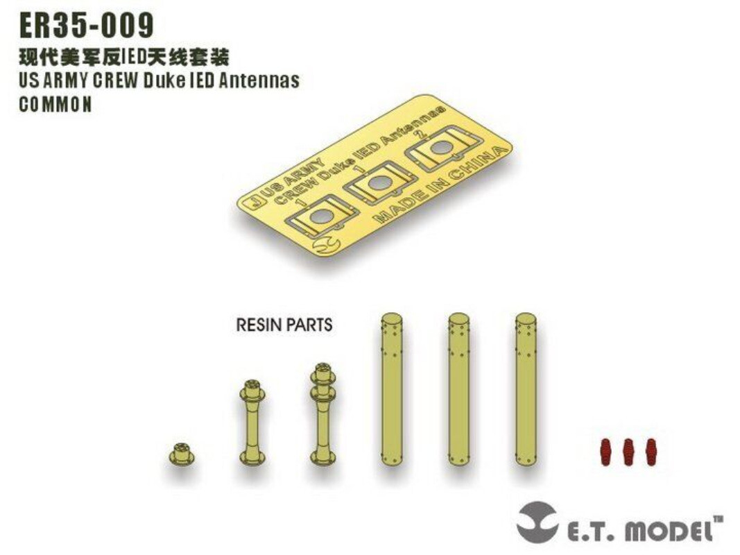 1/35 ET Models - ER35-009 US AFV Crew Duke IED Antennas (3 pcs)