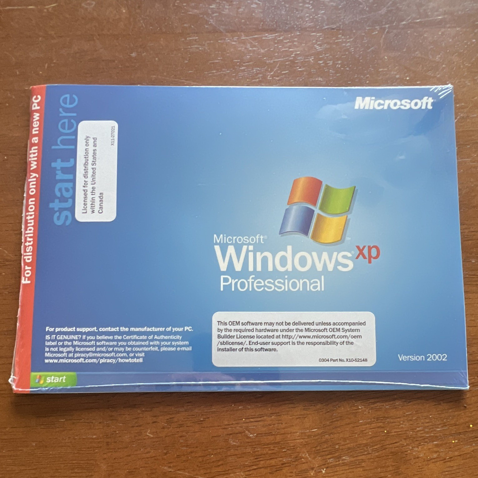 Microsoft Windows XP Professional Version 2002 OEM CD OSEnglish Sealed