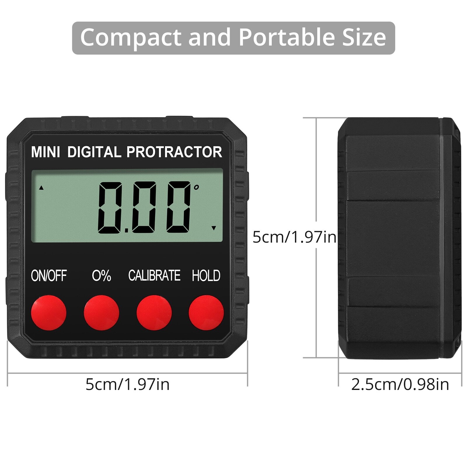 Digital Angle Gauge Level Box Protractor Angle Finder Inclinometer 360° Measure