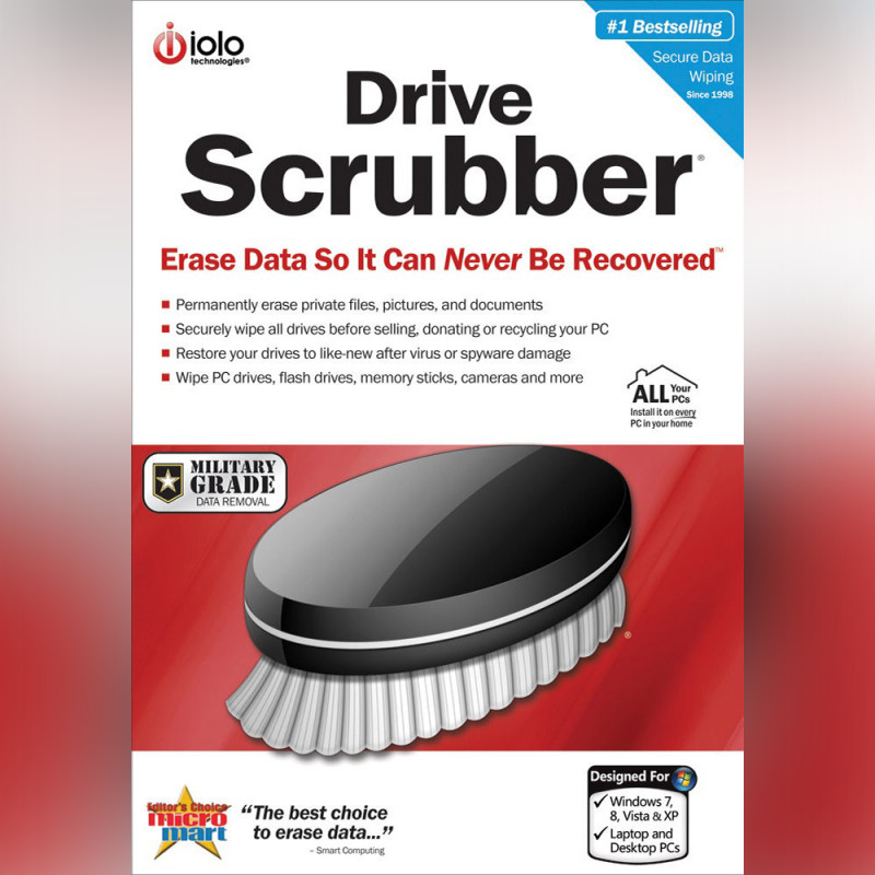 iolo Drive Scrubber | 1 Year 10 PC | Windows | Download