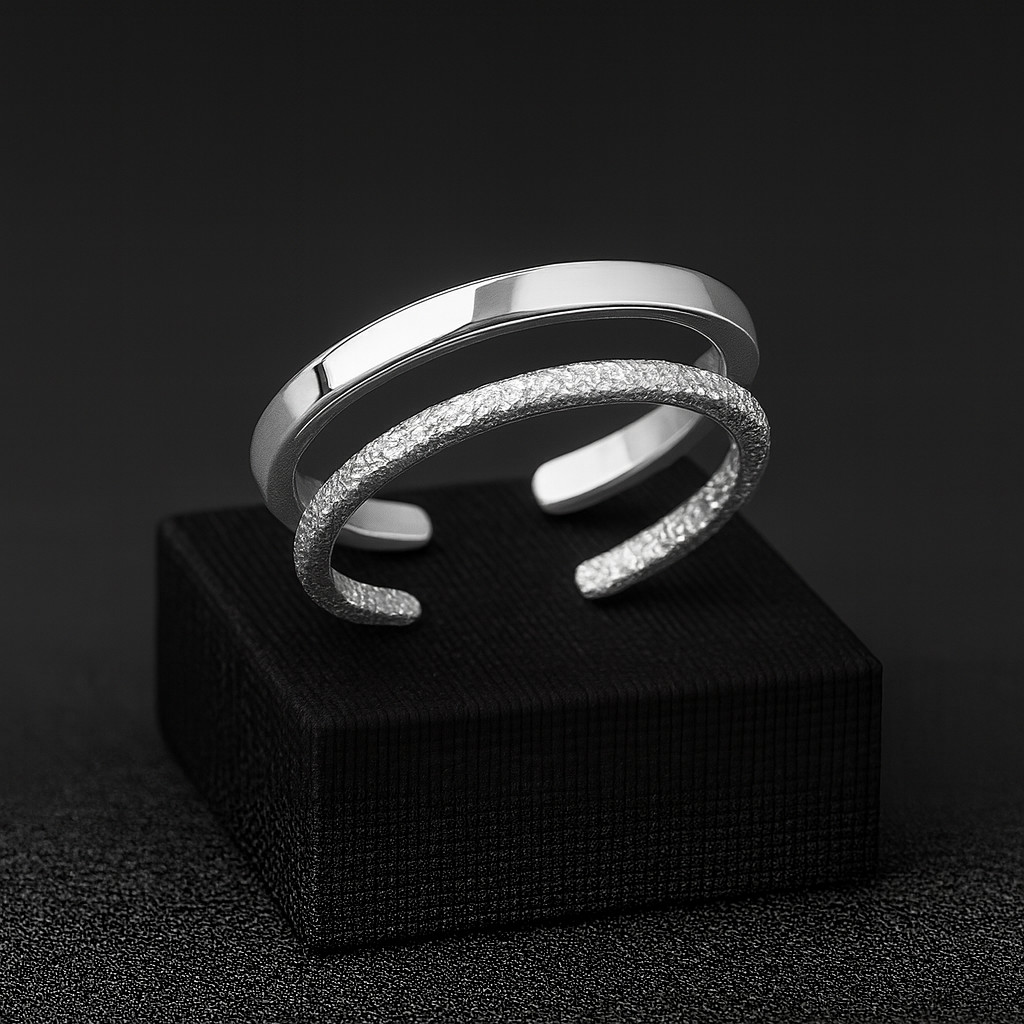 Sterling Silver Toe Ring Set of 2 – Handmade Adjustable Toe Rings