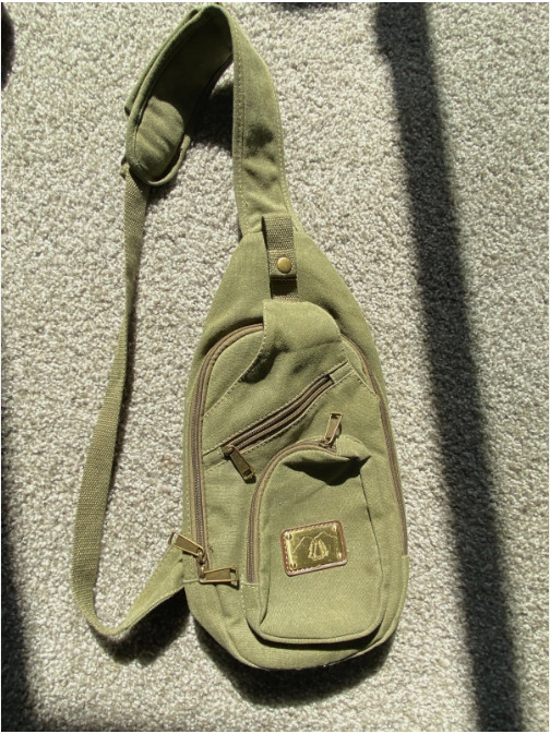 Prairie Schooner 3904 Canvas Sling Bag, Green, Travel and Hiking