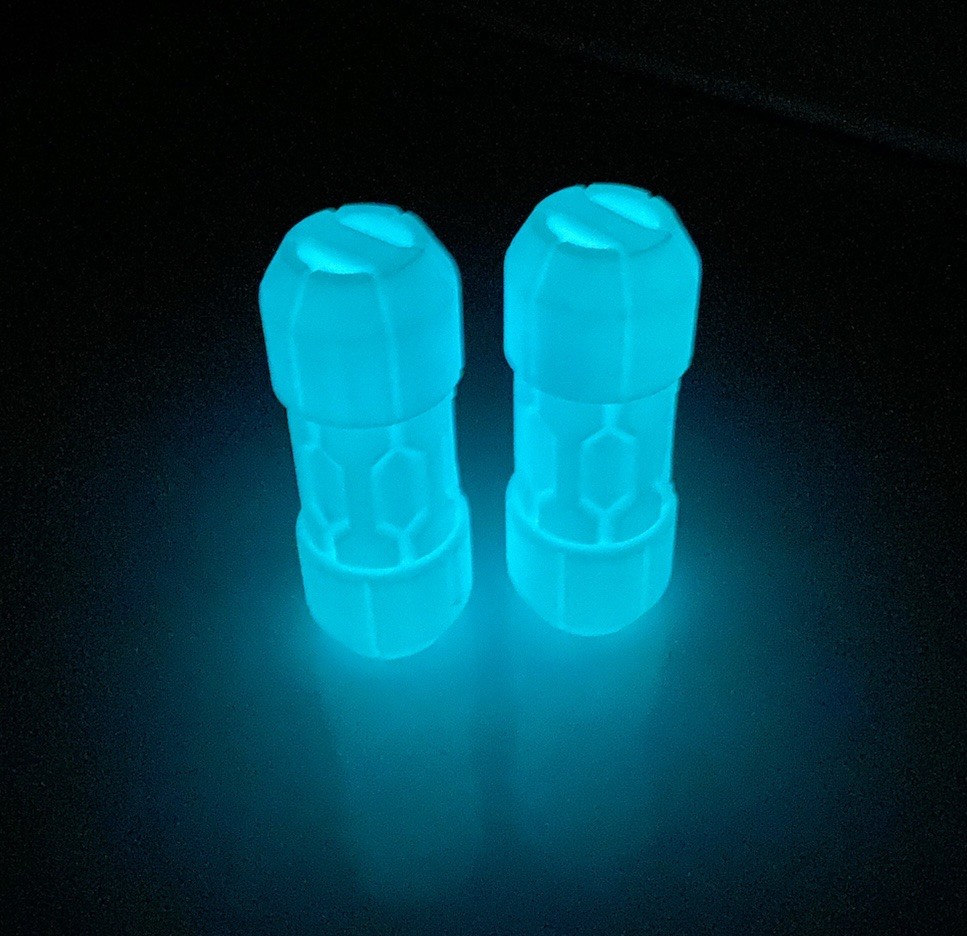 2x Outdoor Survival EDC GLOW Pill Case Capsule,Seal Bottle Container Box New Co