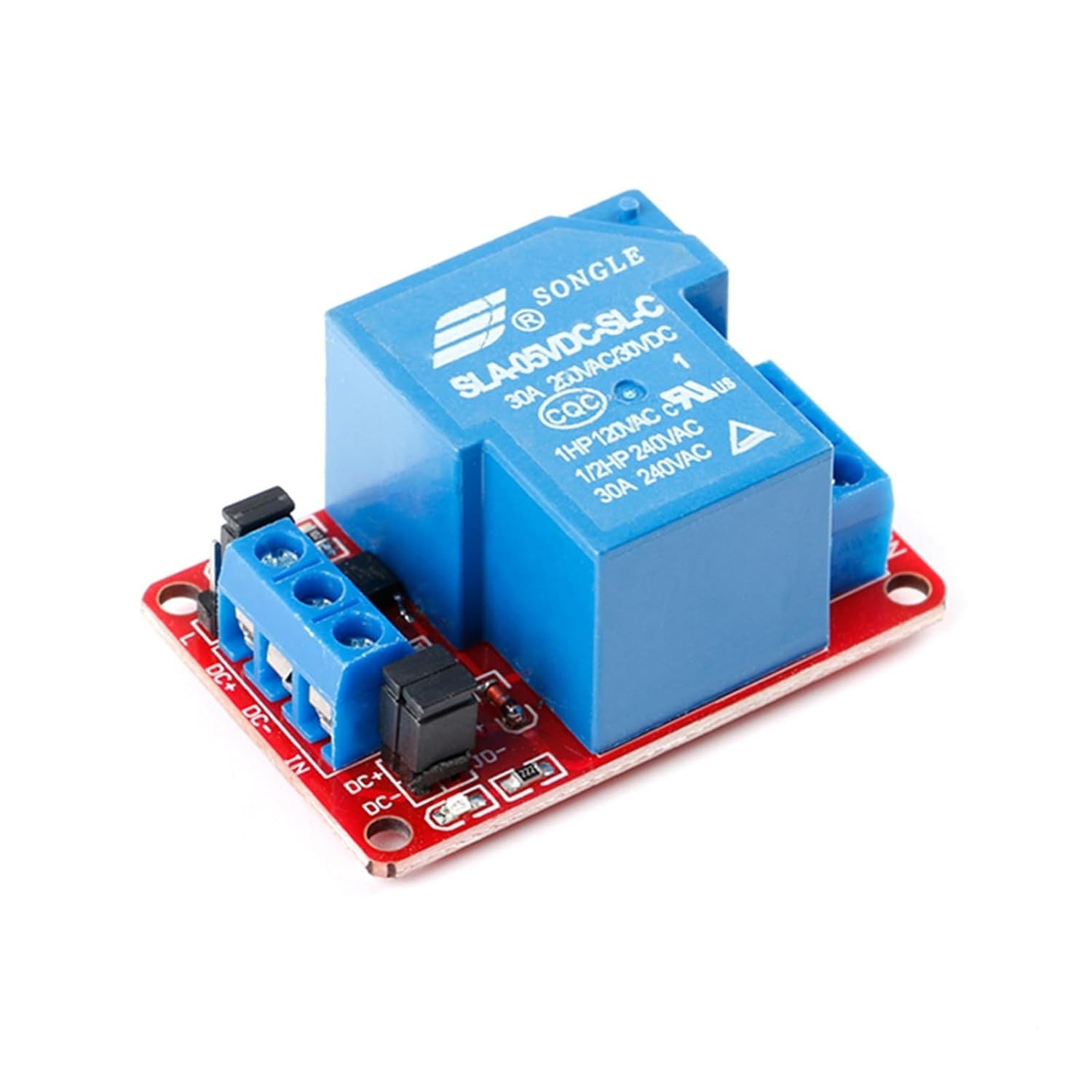 Versatile 5V 30A Relay Module with Optocoupler Isolation for Smart Home Systems
