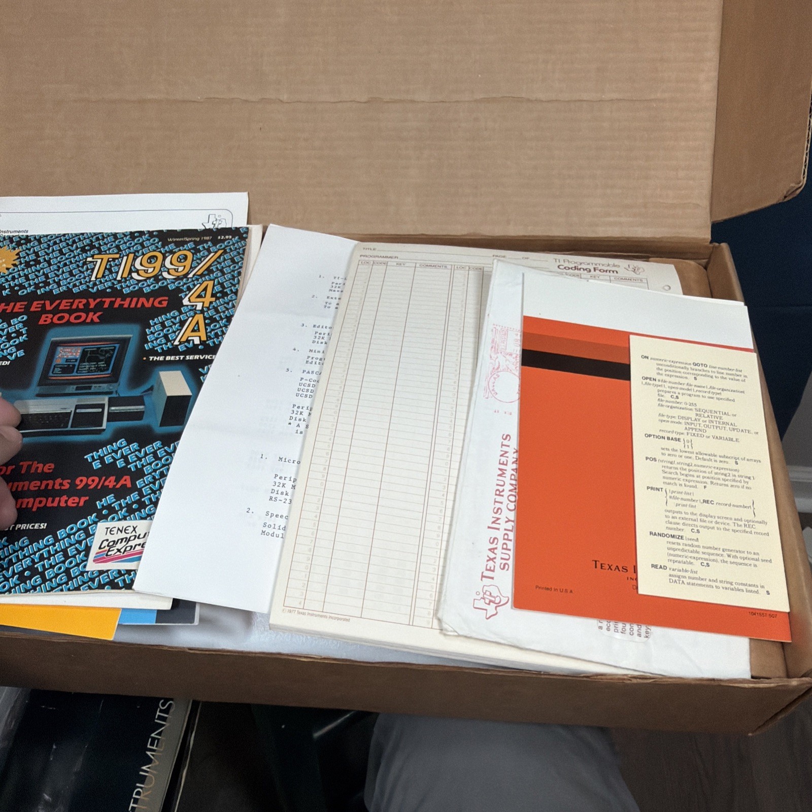 Vintage Texas Instruments TI 99/4A Home Computer System In Box Never Used