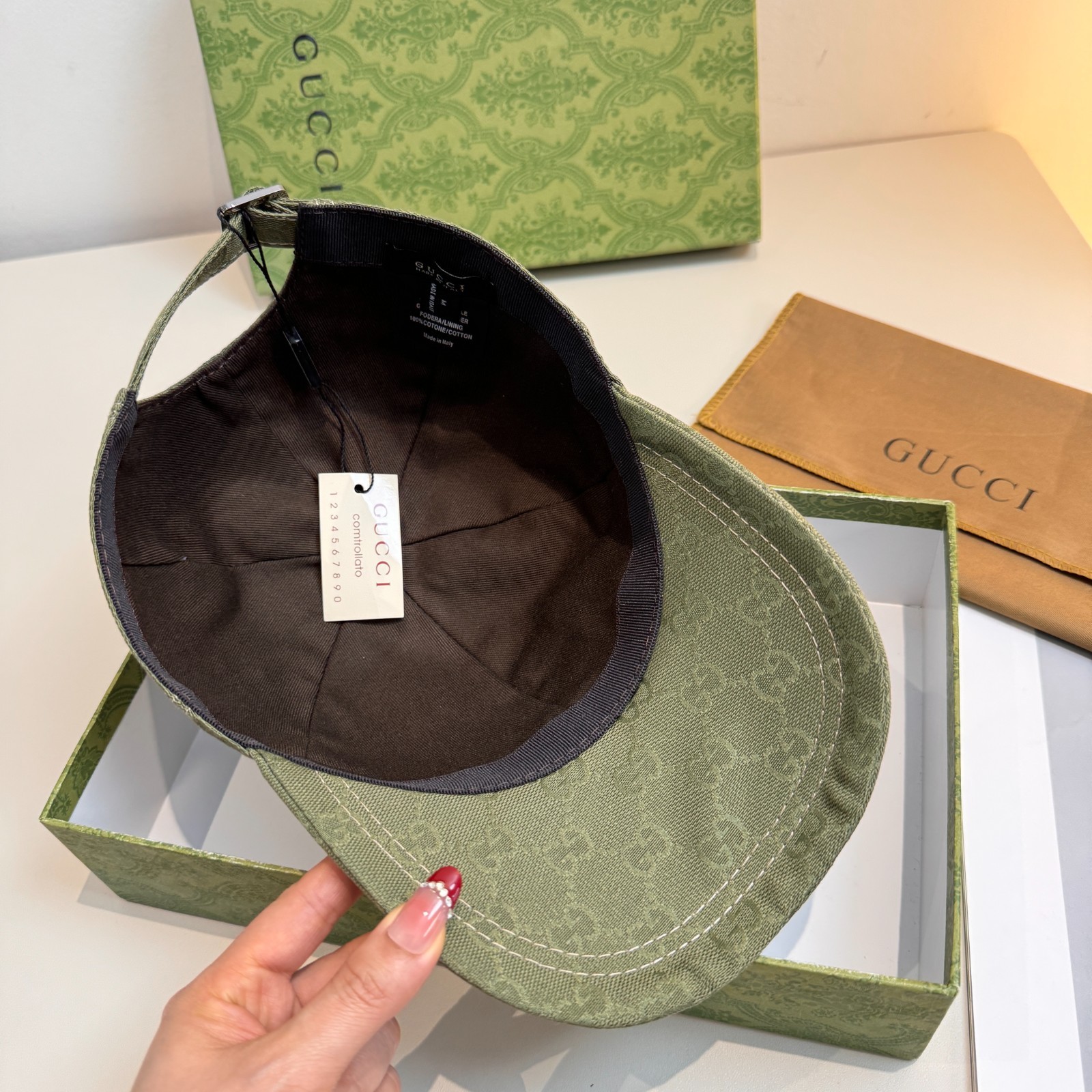 Moncler Unisex Embroidered Green Baseball Cap