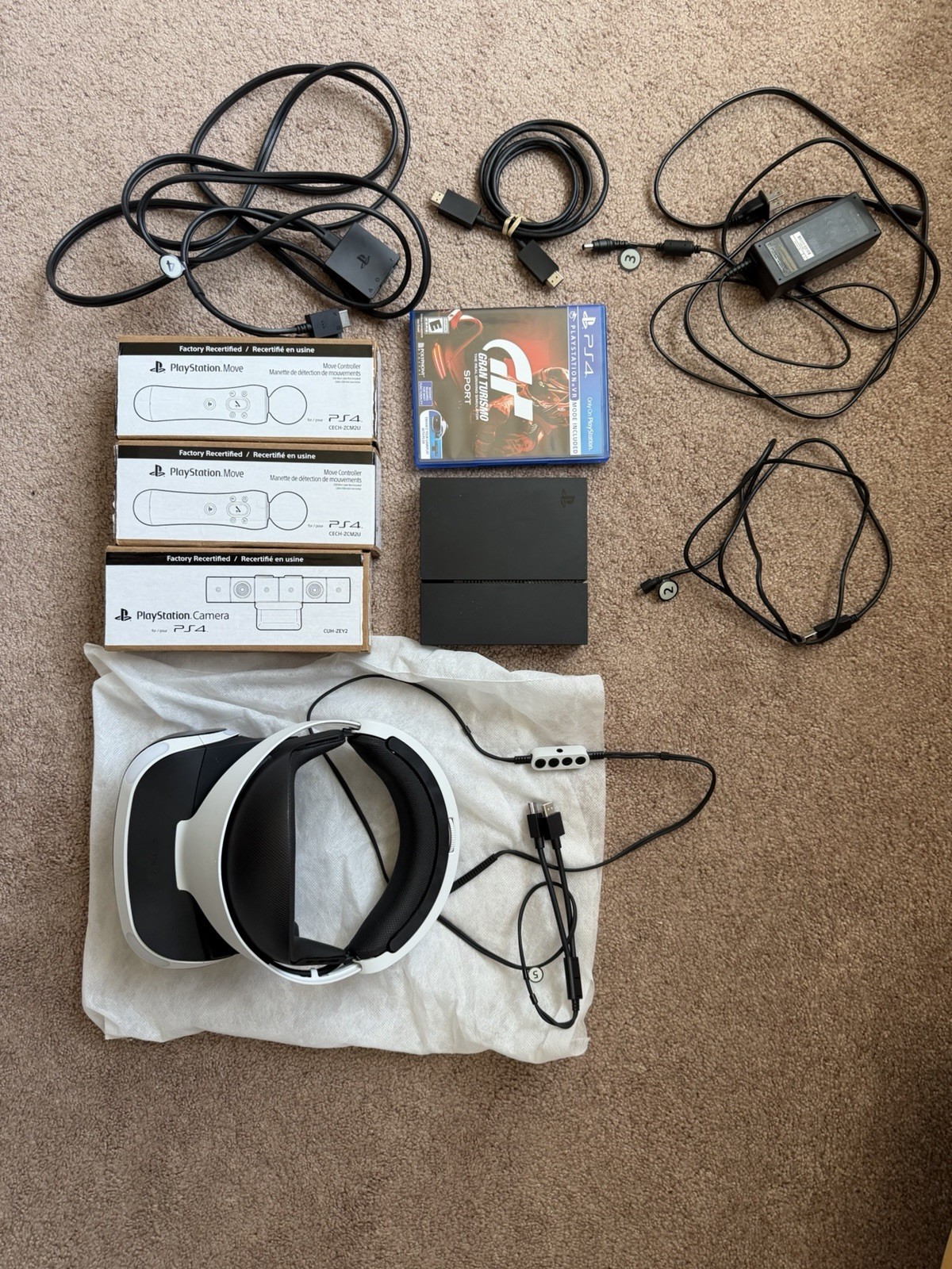 Sony PlayStation VR Bundle with Move Controllers, Camera, and Gran Turismo Sport
