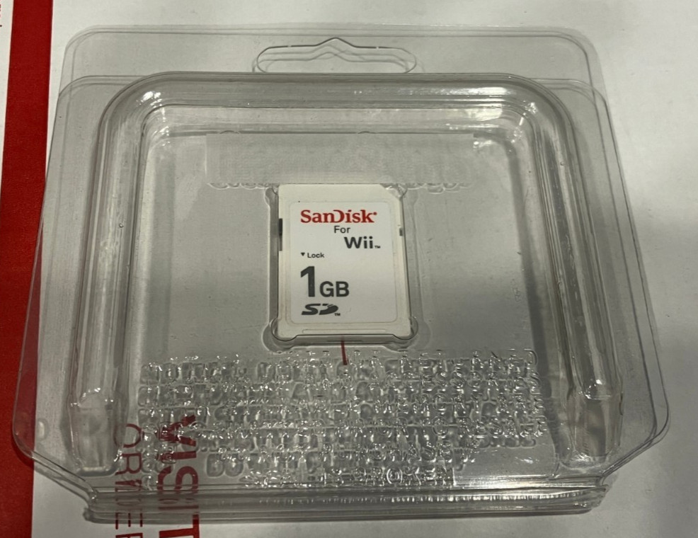 SanDisk For Nintendo Wii 1GB White SD Card DS DSi 3DS