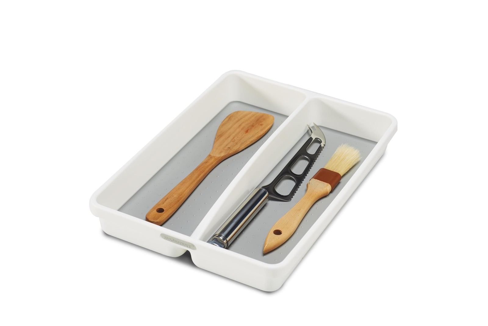 madesmart Premium Small Utensil Tray, Deep Mini Antimicrobial, PremiumWhite