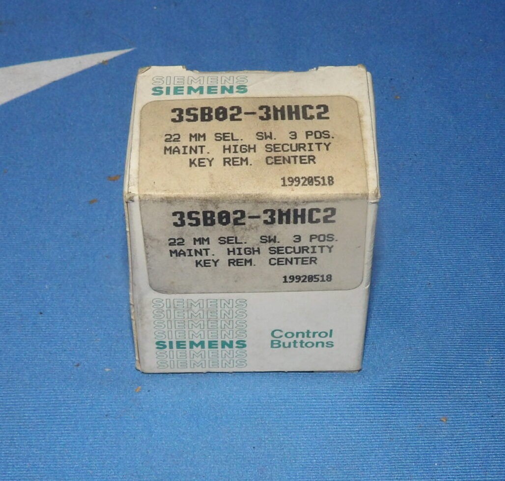 NIB Siemens 3SB02-3MHC2 22mm Selector Switches + 1 Year Warranty