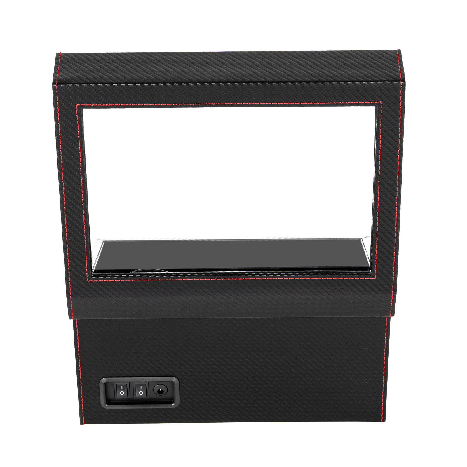 10 Slots Watch Winder Automatic Rotation MDF + PU Display Storage Box Black