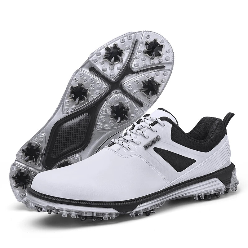 Waterproof Non-slip Quick Lacing Golf Beginners Training Spikes Sneakers