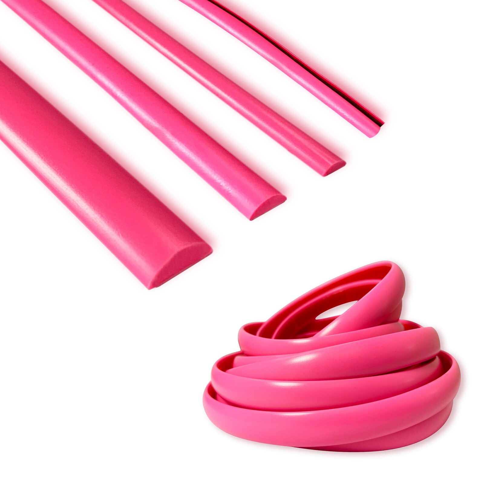 6mm-20mm Hot Pink Car Door Body Bumper Strip Exterior Molding Trim 5-50FT