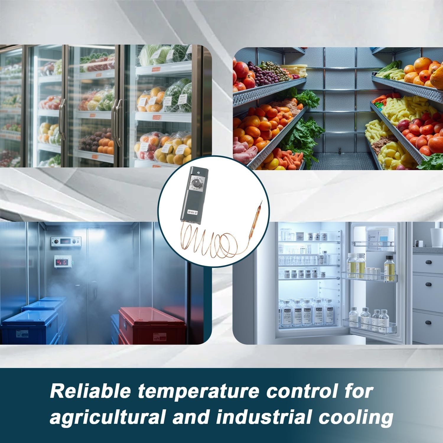 Manual Thermostat Temperature Controller with 5 Ft Capillary