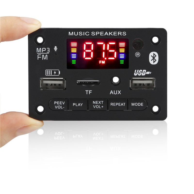 Wireless Bluetooth 5.0 MP3 Decoding Board Module  Car Stereo With Remote Control