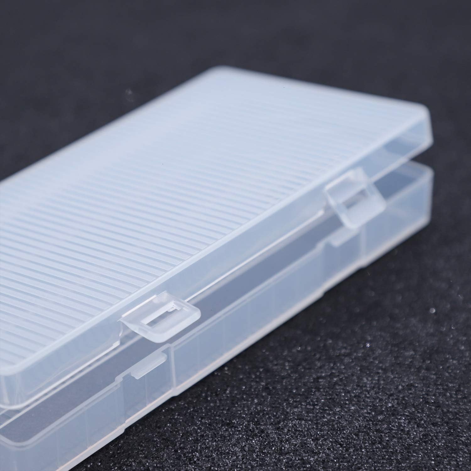 2 Pack 8 Cell 18650 Plastic Battery Storage Case with Hook Holder Waterproof Tra
