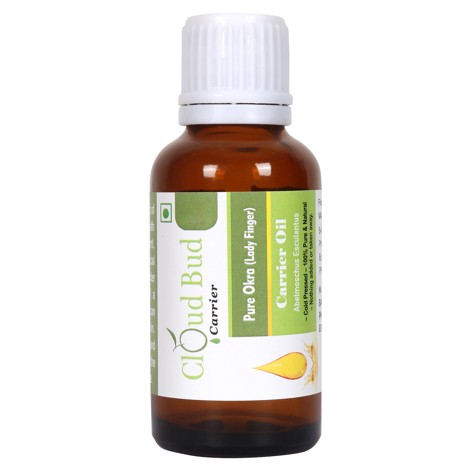 Pure Okra Lady Finger Oil Abelmoschus Esculentus Cold Pressed Natural Uncut
