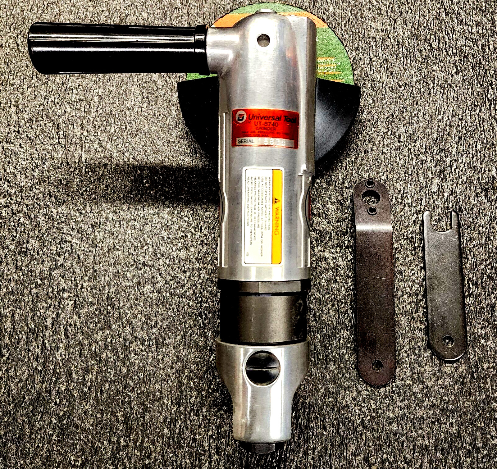 Universal Tool UT-2740/8740 Air Angle Grinder 3/4HP 4" Max. Wheel Dia 12,000 RPM