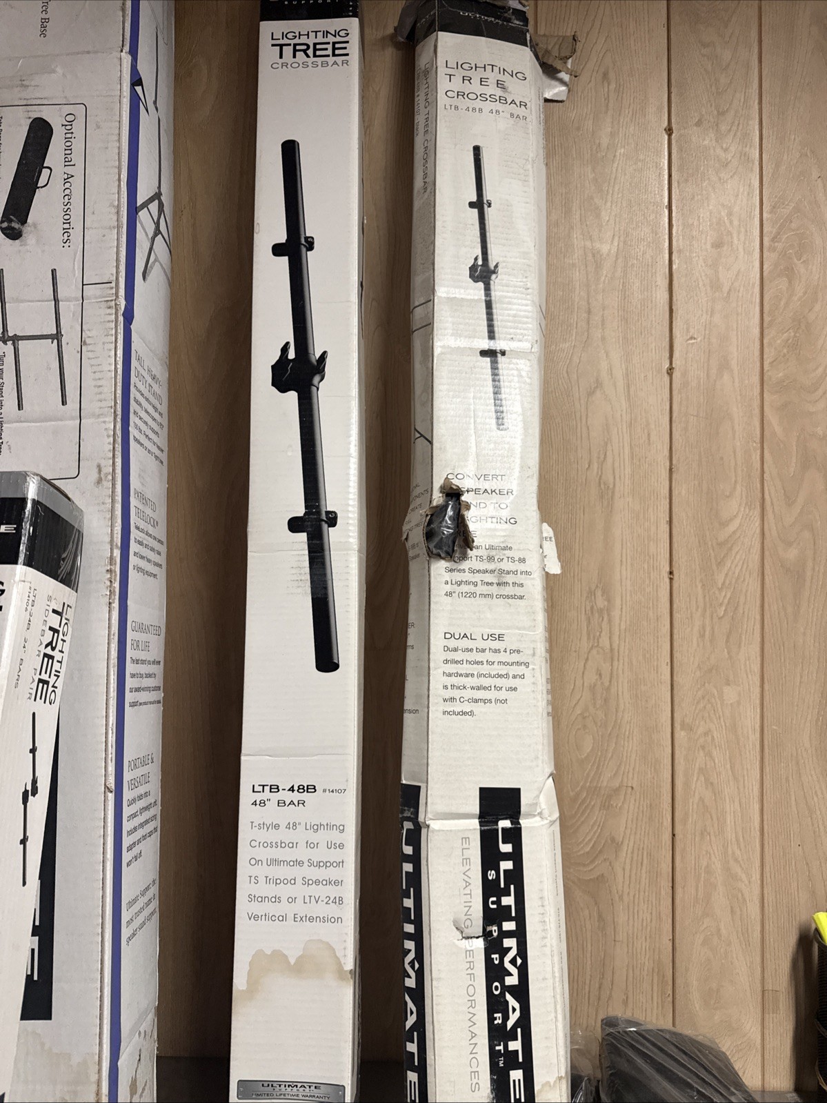 2x Ultimate Support LTB-48B Lighting Tree Crossbar