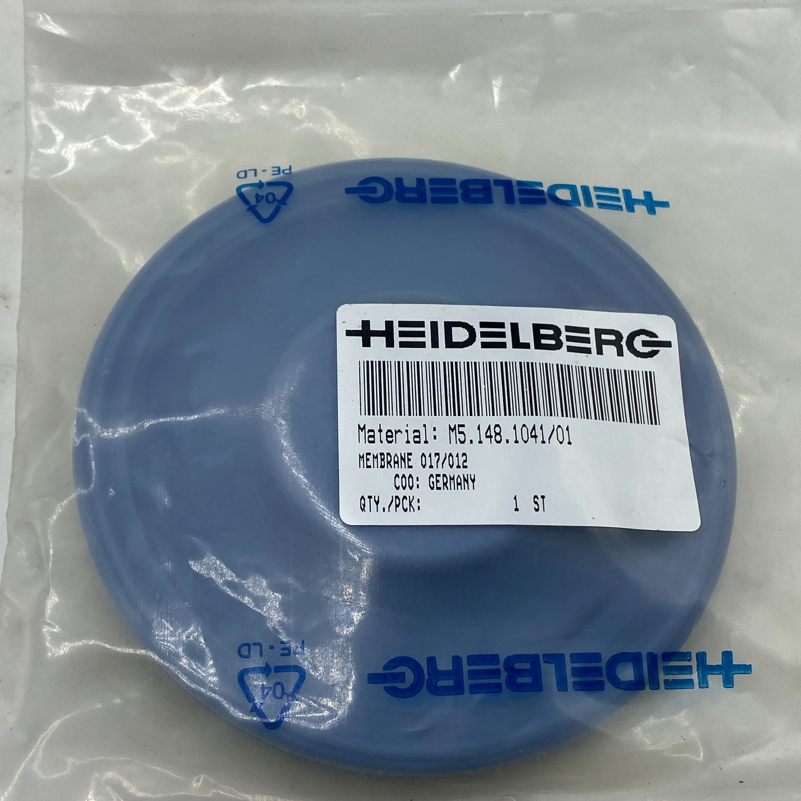 HEIDELBERG M5.148.1041/01 COATING OIL PUMP DIAPHRAGMS, MEMBRANE 017/012 🎯