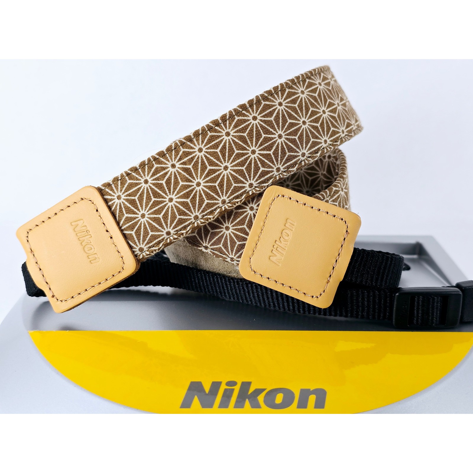 [Unused] Nikon Japanese Hemp Leaf Pattern Camera Strap 3.2cm (1.3in) Japan