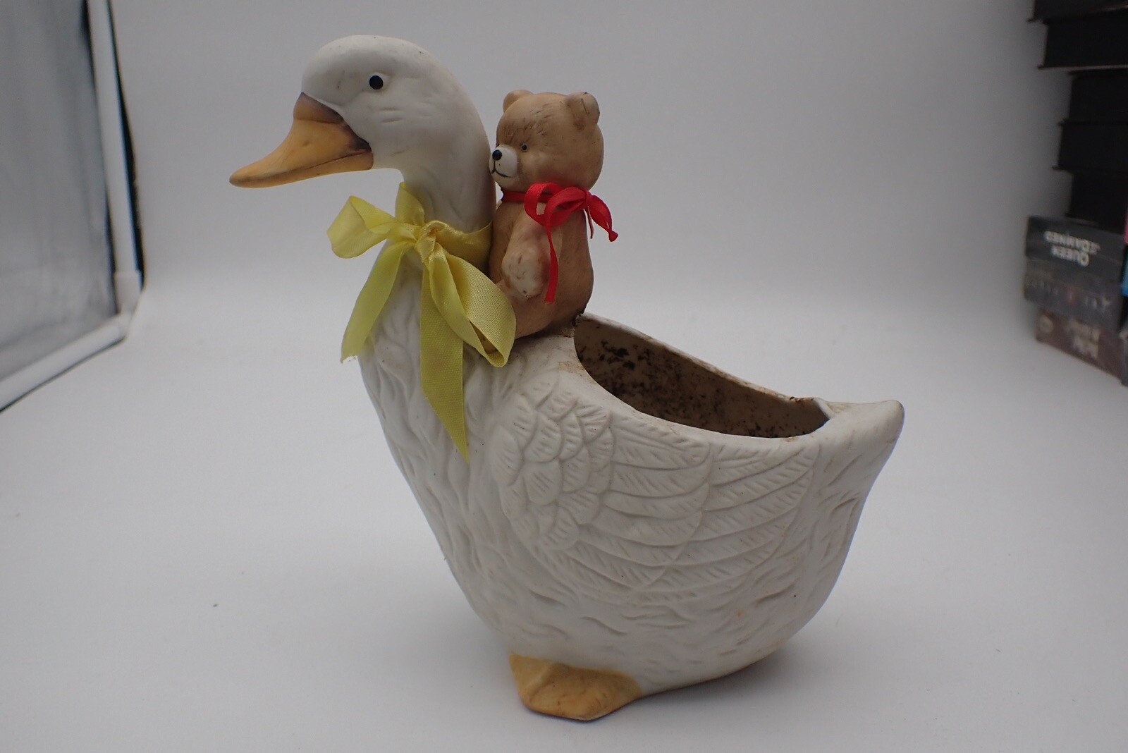 Vintage Swan And Bear Planter Cute R1C2