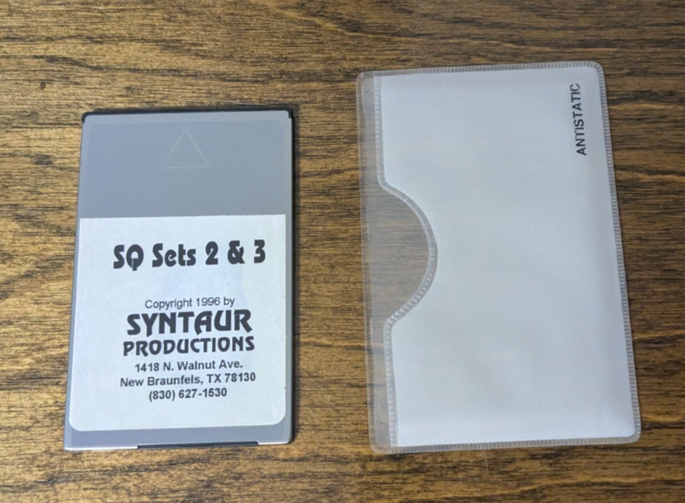 Ensoniq Syntaur Productions SQ Sets 2 & 3 card for SQ SQ-R-series - works - rare