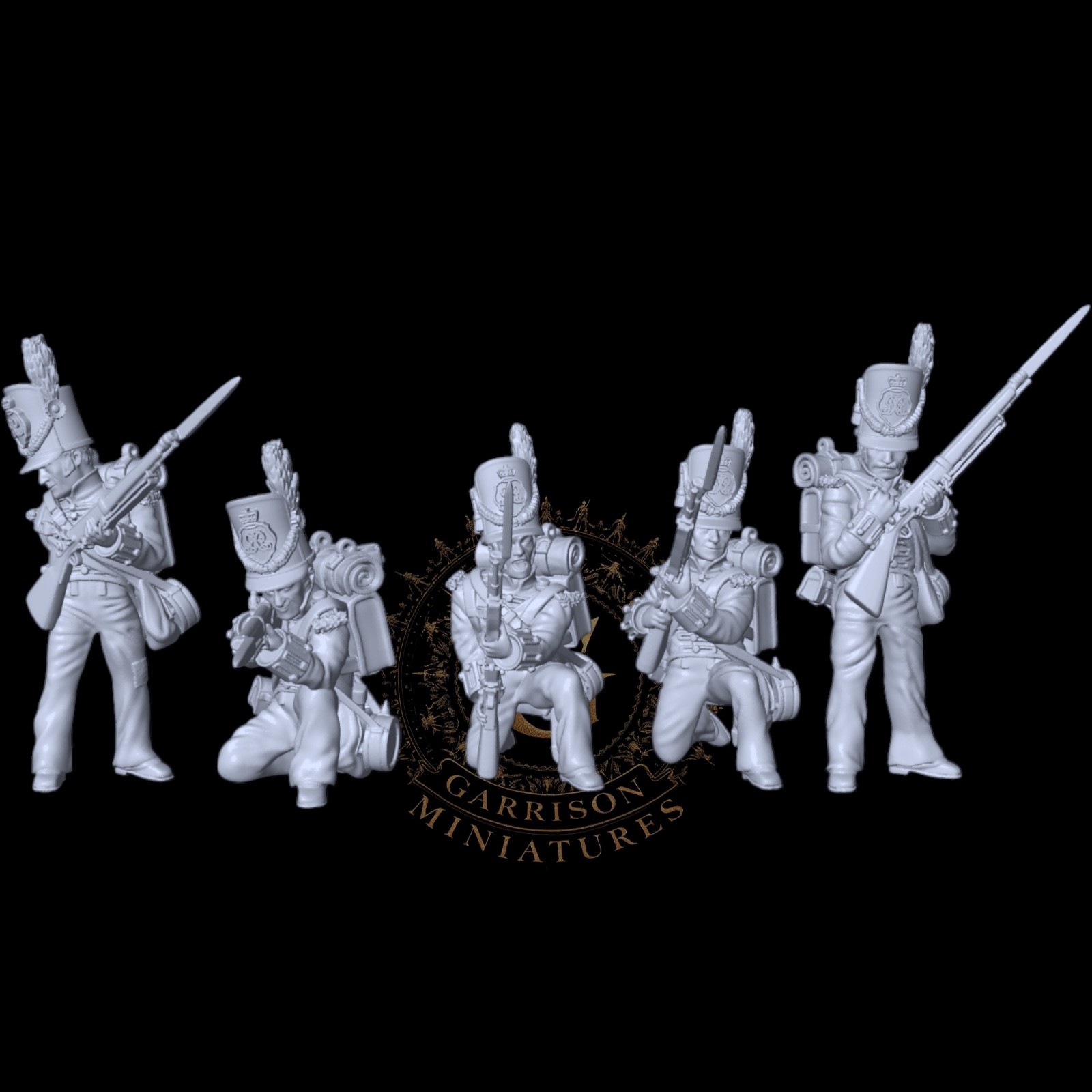 28mm 1/56 Napoleonic British  Infantry Set 3 Waterloo Peninsula Black Powder etc