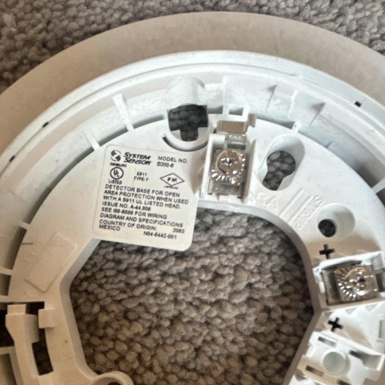 System Sensor B300-6 Base for Smoke Detector, Smoke Detectors