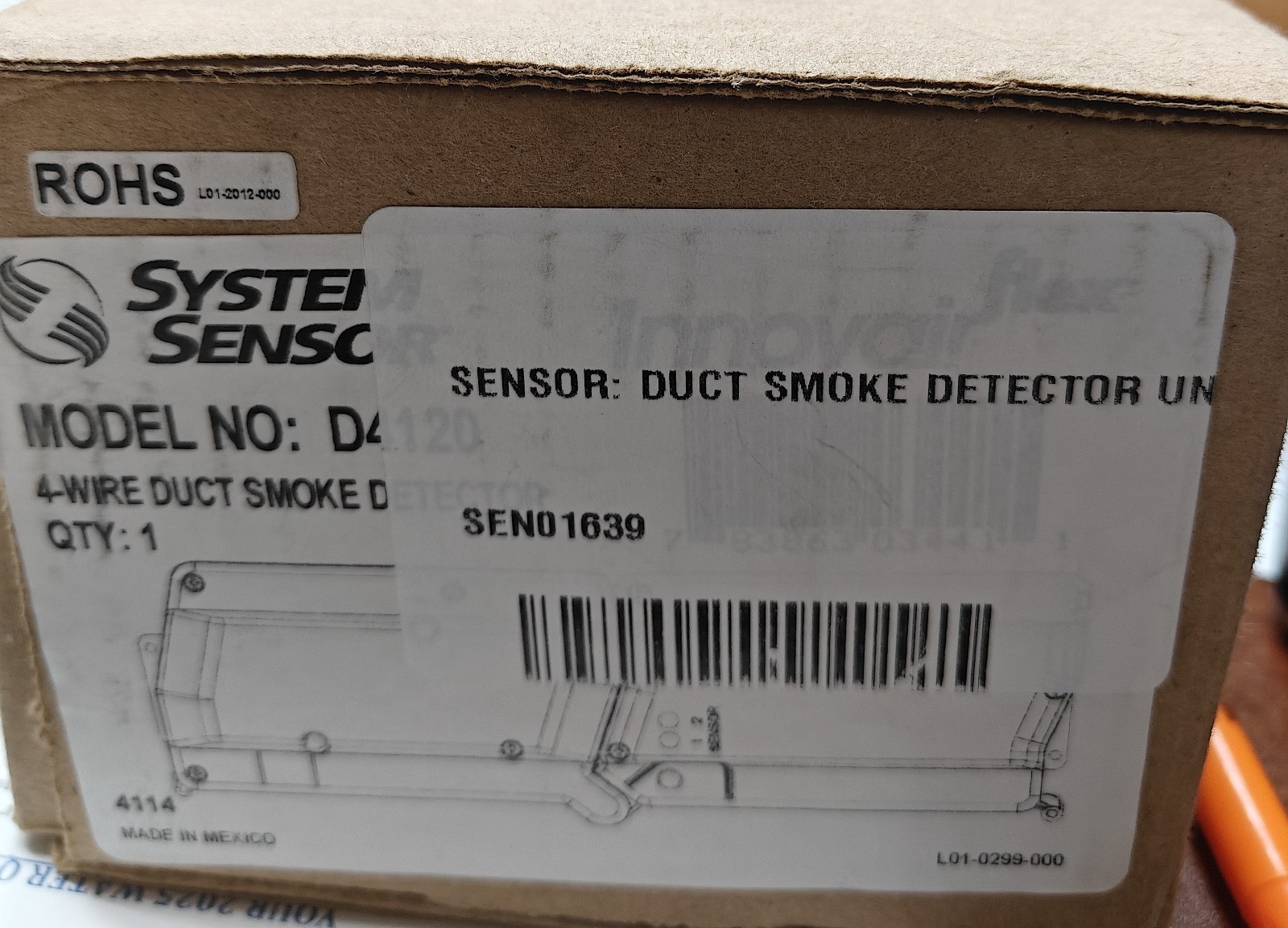 System Sensor Innovair DNR Intelligent Non Relay Duct Smoke Detector