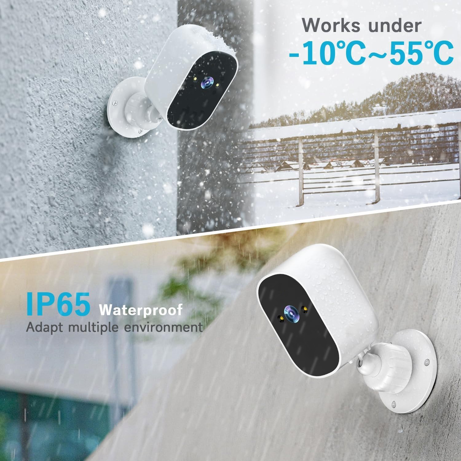 2K Solar Battery Powered Camera Wireless WiFi IP Camera Home Security Audio CCTV