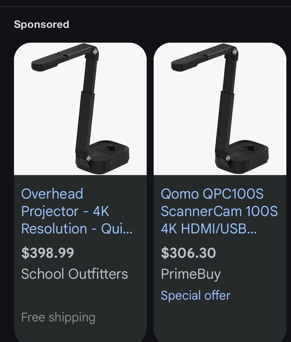 Qomo 4K HDMI/USB 13MP FLIP DOCUMENT CAMERA WITH EXTENDABLE ARM