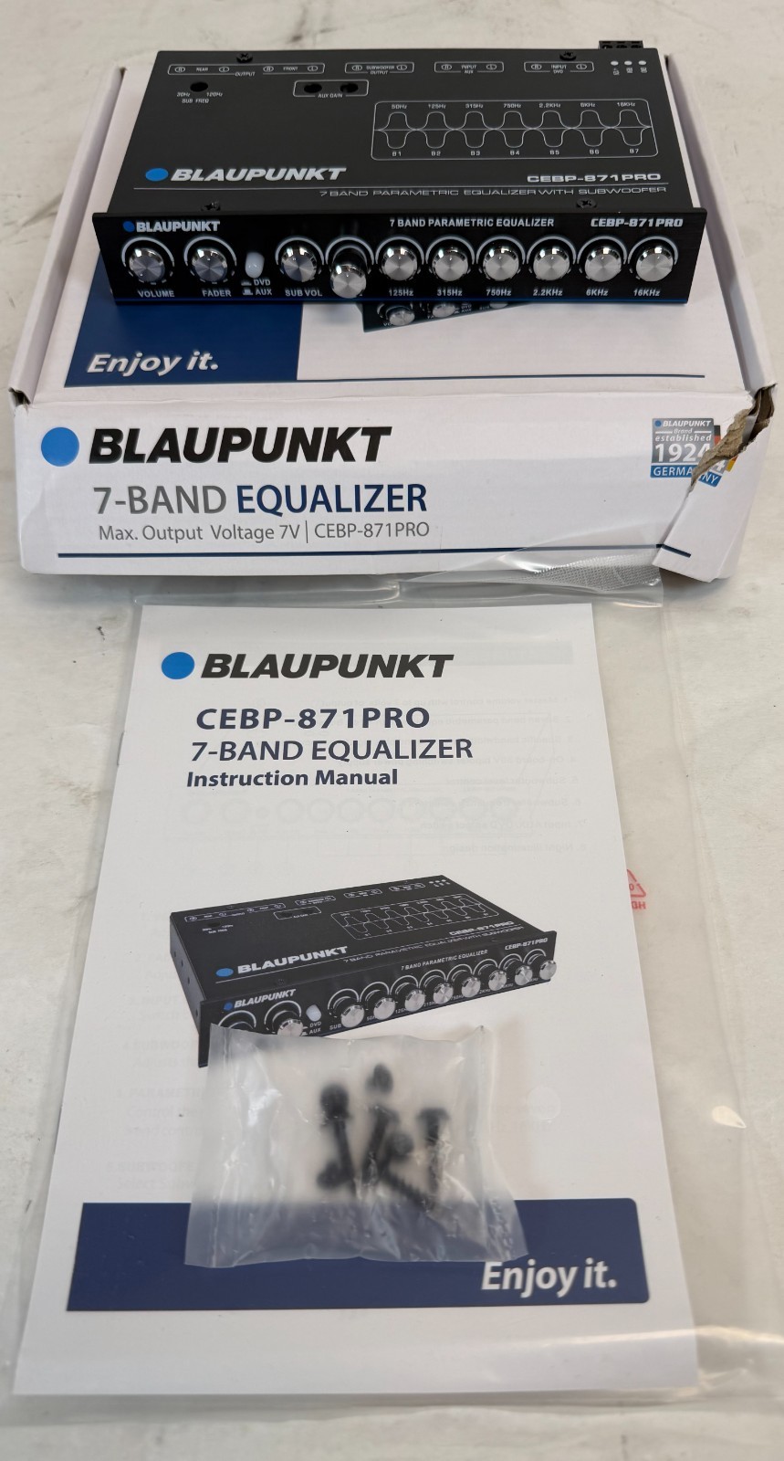 Blaupunkt CEBP-871PRO 7-Band Parametric Pre-Amp EQ -Sub Output-missing brackets