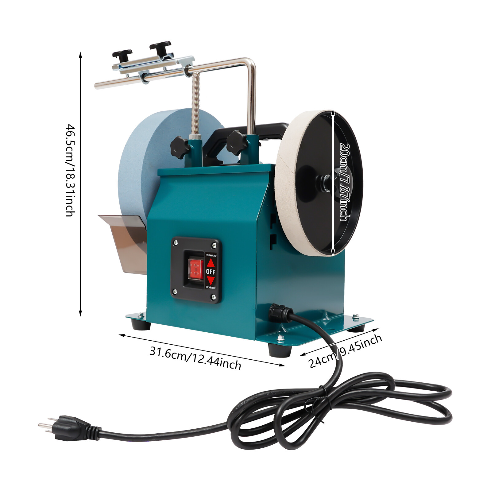 Knife Sharpening Machine 10-Inch Two-Direction Water Cooled Wet & Dry Sharpener