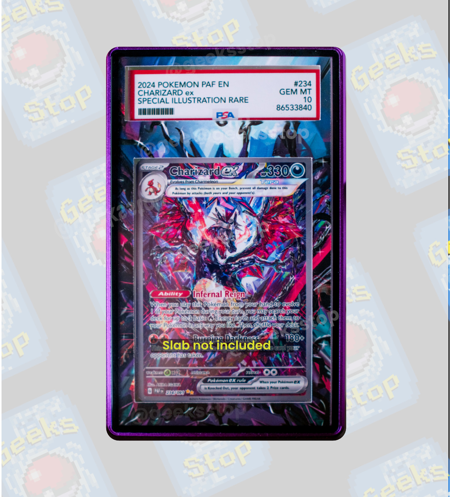 Charizard ex SIR | PSA CGC Beckett Display Case Extended Art for Pokemon Card